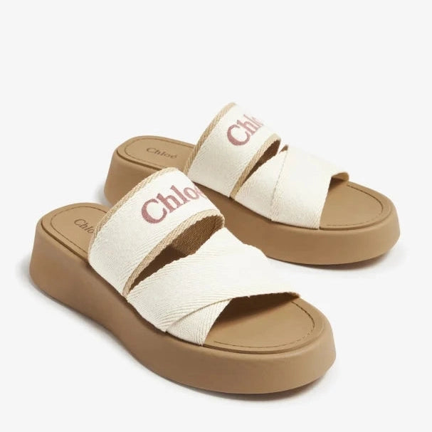 CHLOE SANDALS "beige"