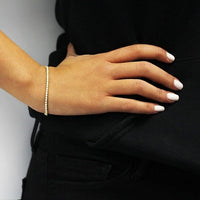 2.8mm Premium Cz Tennis Bracelets Yellow Gold Color - RKSCART