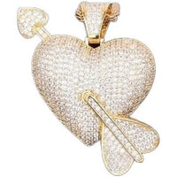 💘HEART ARROW PENDANT YELLOW GOLD COLOR💘HEART ARROW PENDANT YELLOW GOLD COLOR - RKSCART