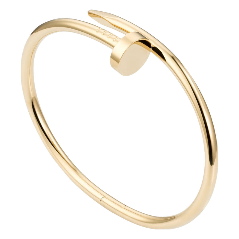 Nail Bangle Yellow Gold Color Plated
