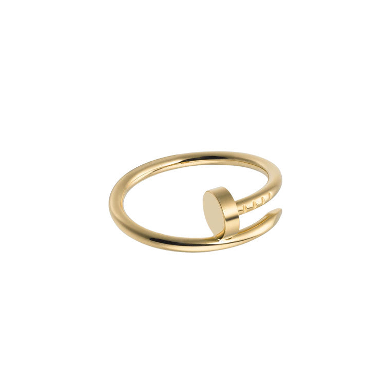 Nail Ring Yellow Gold Color Plated